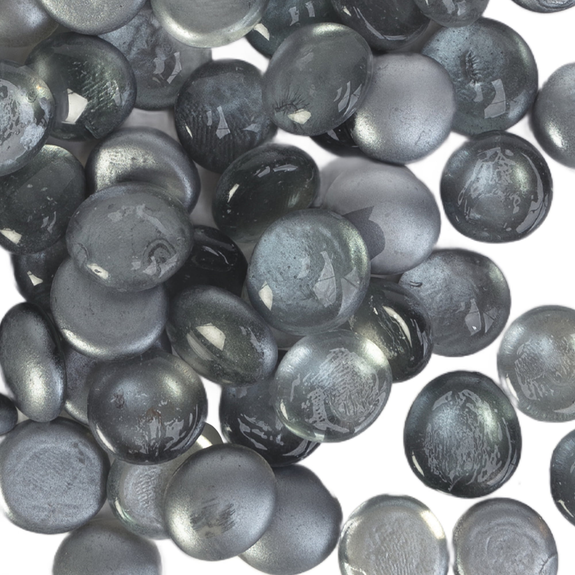 (8 pack) Gunmetal Matte Metal Glass Gems 12 oz