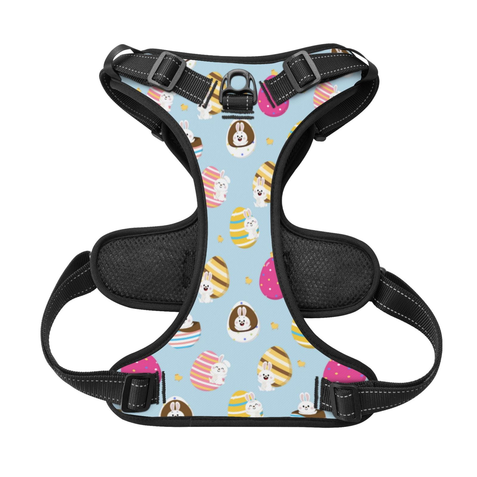 Kdxio Happy Easter Print No Pull Dog Harness Adjustable Reflective Oxford Easy Control Medium Large Dog Harness for Training and Everyday-Medium