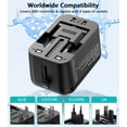 thumbnail image 3 of Adaptador de viaje AKWOR Worldwide con 2 USB C 2 USB A Más de 200 países, 3 of 8
