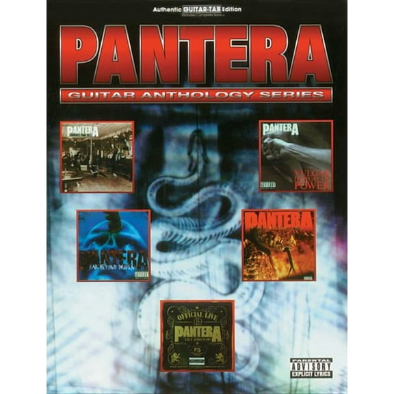 Guitar Anthology Pantera Guitar Anthology Note-For-Note Guitar Tablature Songbook Guitar Sheet Music with Lyrics and Chords Play Classic , (Paperback)