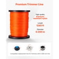 thumbnail image 4 of KFFKFF 0.095 in 1280 ft String Trimmer Line, Orange Durable Weed Eater String, High-Quality Nylon Universal Replacement Spool with Twisted Design, Ideal for Professional and Home Use, 4 of 9