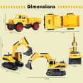 thumbnail image 4 of Set de excavadora y volquete de juguete con control remoto para niños con luz, 4 of 5