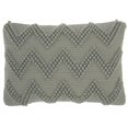thumbnail image 1 of homeroots home decor 386018 Light Gray Chevron Detail Lumbar Pillow, 1 of 1
