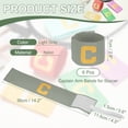 thumbnail image 2 of Uxcell Soccer Captain Armband, Football Armband Elastic Adjustable Player Bands Anti-Slip Light Gray, 2 of 7