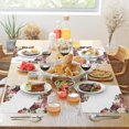 thumbnail image 3 of Bouquet Peonies Placemats Flower Wreath Heat Resistant Dining Table Place Mats Stain Resistant, 12 X 18 Inches, Set of 4 White, 3 of 3