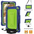 thumbnail image 2 of SOATUTO For Walmart Onn 7 Gen 3 Case / Onn 7 2022 Model Tbalet Case Built in Shoulder Strap & Stand With HD Tempered Glass Screen Protector For Walmart Onn 7 2022 Model 100071481 - Navy+Green&2 Pcs, 2 of 6