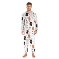 thumbnail image 5 of Adult Onesie Cat and Paw Prints Zipper One-Piece Pajamas Unisex with Pockets, 5 of 6