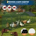 thumbnail image 5 of Metal Chicken Coop with Waterproof and Anti-UV Cover, 120" x40" x40" Walk in Poultry Cage for Rabbit Duck Goose Chicken, 5 of 7