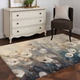thumbnail image 4 of Spring Flowers Area&nbsp;Rug 3x5ft Abstract Watercolor White Floral Non-Slip&nbsp;Washable Square&nbsp;Rugs Soft Felt Indoor Floor Mat for Bedroom Kitchen Living Room Bathroom, 4 of 9