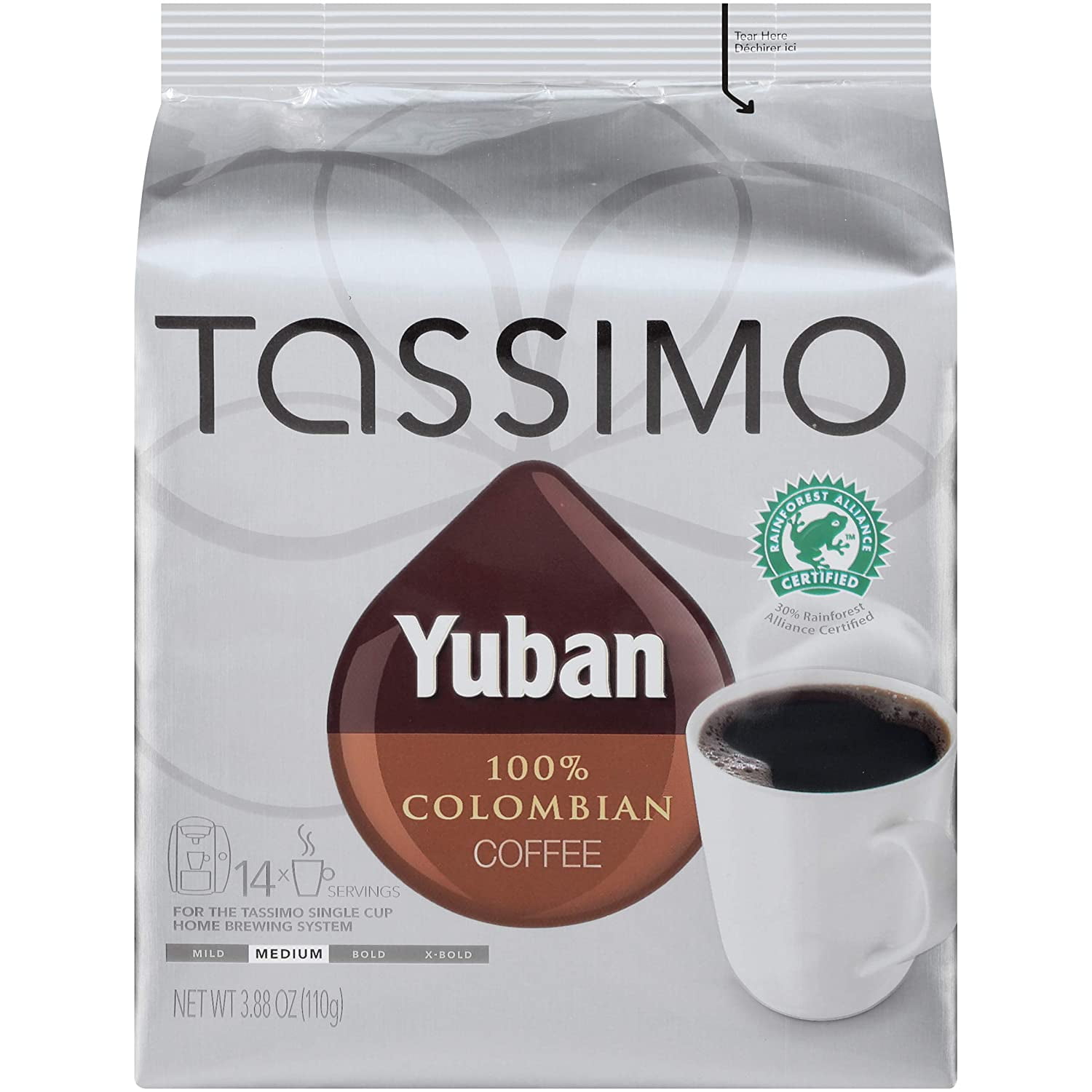 Yuban Colombian Coffee, Medium Roast, TDiscs for Tassimo Brewing