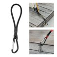 thumbnail image 1 of Cuerda elástica con mosquetón, correa elástica, cuerda elástica resistente y duradera para exteriores, Mini cuerdas elásticas para tiendas de campaña, Negro DYNWAVEMX Cuerda elástica, 1 of 8