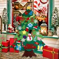 thumbnail image 4 of 100x70cm 3D fieltro árbol de Navidad DIY dibujos animados pegatina Navidad decoración del hogar (B) Likrtyny Para estrenar, 4 of 8