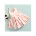 thumbnail image 3 of Seyurigaoka Kids Girls Party Gown Dress Toddler Solid Color Big Bowknot Dress, 3 of 9