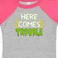 thumbnail image 4 of Inktastic Here Comes Trouble Boys or Girls Baby Bodysuit, 4 of 5