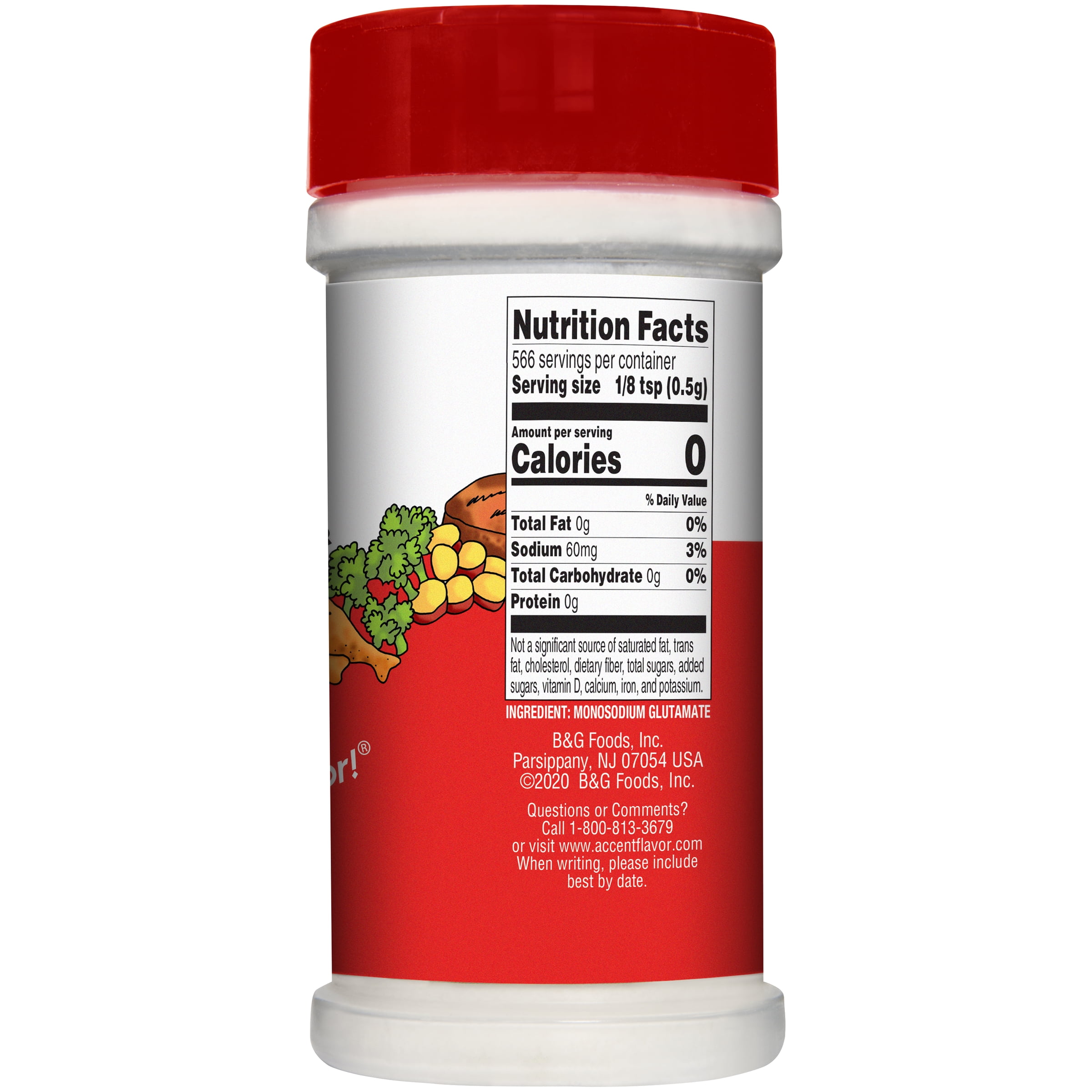 (6 pack) Ac'cent Flavor Enhancer MSG, Kosher, 10 oz