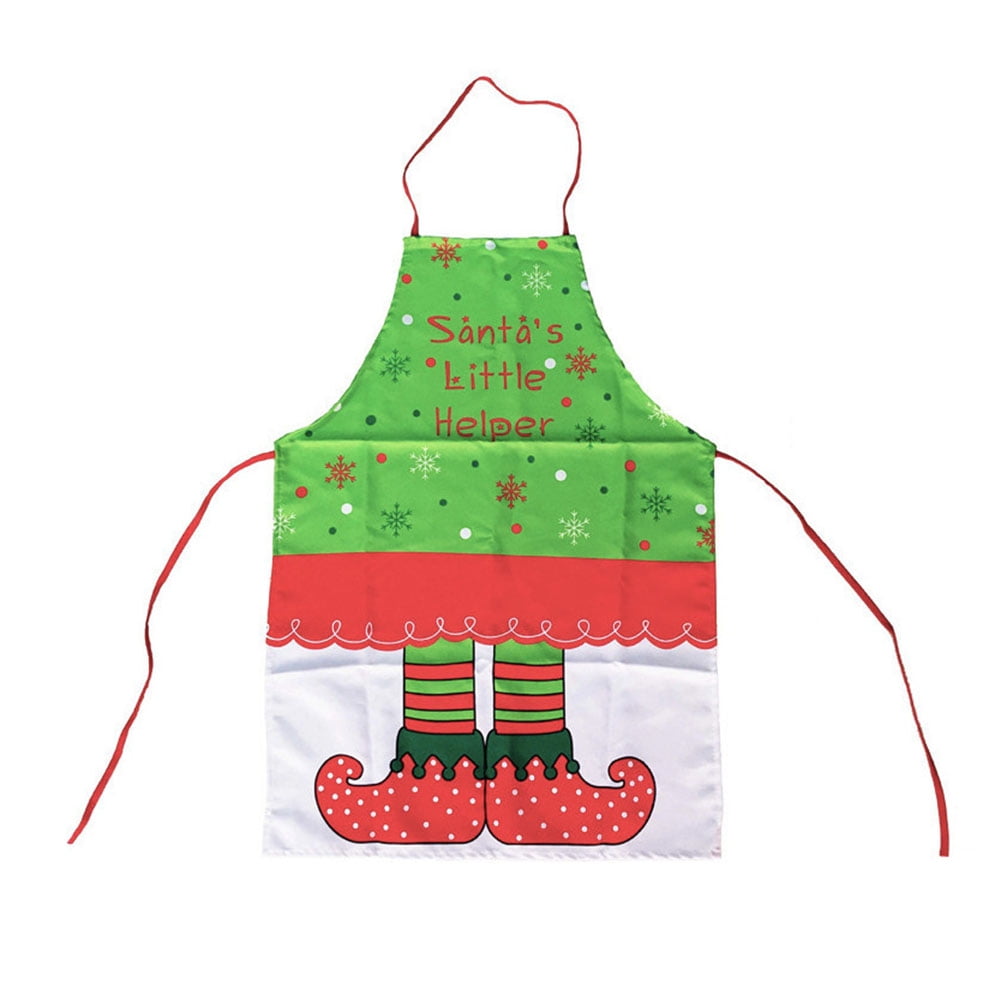 Merry Christmas Aprons Kids Adult Santa Claus Snowman Cooking Aprons Dinner Party Ornament for