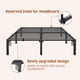 thumbnail image 4 of Base de Cama de Plataforma de Metal Resistente - Tamaño Queen, Soporte de Listones de Acero de 14 Pulgadas, No Se Necesita Box Spring, Almacenamiento Debajo de la Cama, herramienta-Free Assembly, sin, 4 of 23