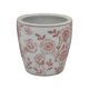 thumbnail image 4 of Conjunto de Macetas Benzara Kerry 4 Piezas, Cerámica Blanca con Flores Rosas, 4 of 5