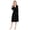 Black, variant on Women Kimono Robes Cotton Lightweight Robe Short Knit Bathrobe Soft Sleepwear Ladies Loungewear