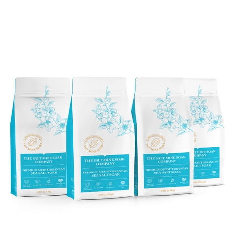 Sandalwood Premium Mediterranean Coarse Grain (2mm) Sea Salt Soak 15 lbs - Custom - Blue
