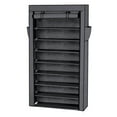 thumbnail image 1 of 10 Tiers Shoe Rack Organizer, Portable Shoe Rack Closet Fabric Cover, Shoe Organizer Storage Cabinet, Gray, 1 of 4