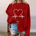 thumbnail image 2 of Womens Valentine'S Day Tee Fashion Print Jumper Womens Casual Clothing,Red,M, 2 of 4