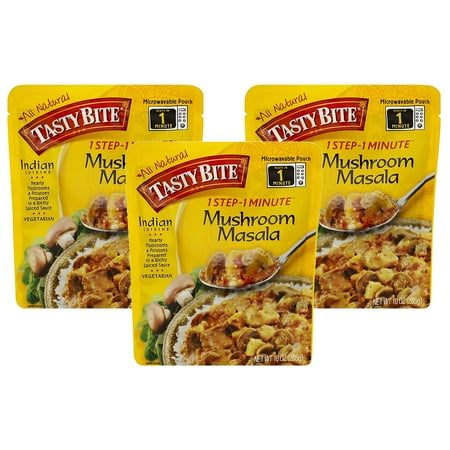 - (18 Pack) Tasty Bite Mushroom Masala Entree, Heat & Eat, 10 oz Boxes
