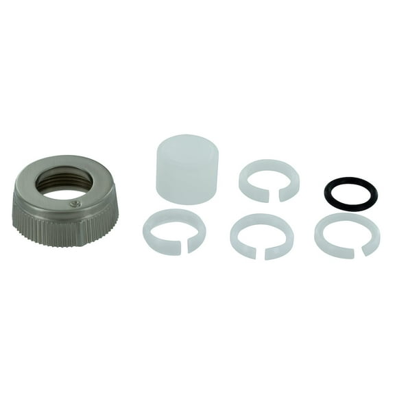 SPOUT NUT, O-RING, SNAP RING FOR CATALINA SPOUTS, BRUSHED NICKEL