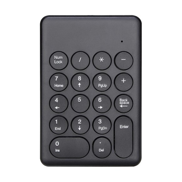 Teclado numérico inalámbrico de 18 teclas Shamjiam 2,4G negro