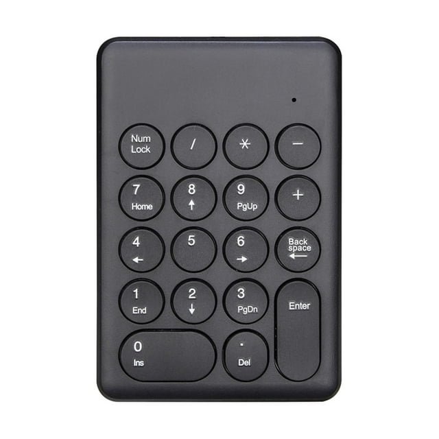 funtasica 1 Clavier Numérique avec Récepteur Antidérapant ed Mini pour Ordinateur Portable de Bureau Noir A