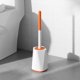 thumbnail image 5 of Cepillo para inodoro con cerdas fuertes, mango largo, base pesada - Limpiador de baño de plástico verde, 16.14" de longitud, limpieza de 360°, soporte ventilado, agarre ergonómico, compatible con, 5 of 6