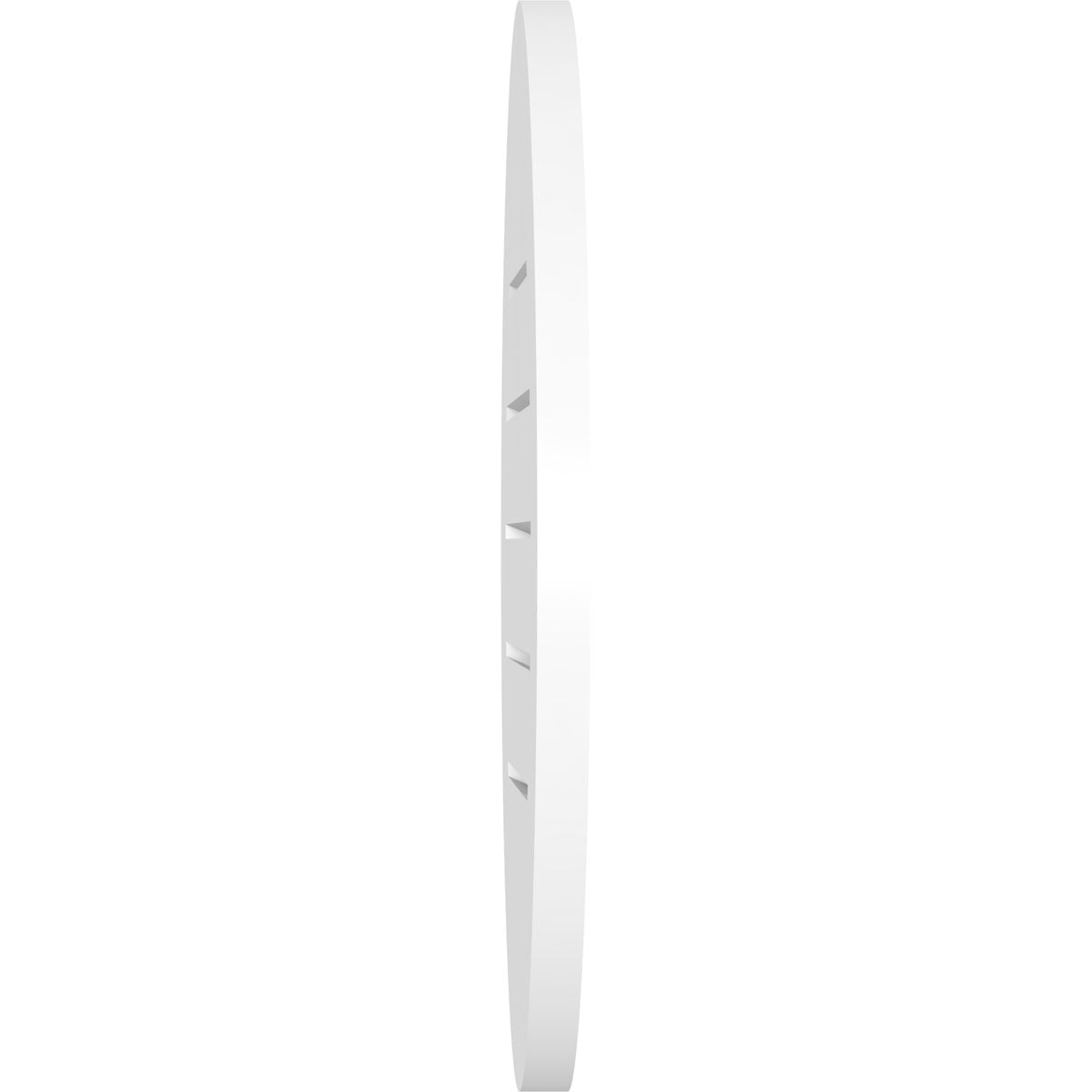 22"W x 22"H Round Surface Mount PVC Gable Vent: Functional, w/ 3-1/2"W x 1"P Standard Frame
