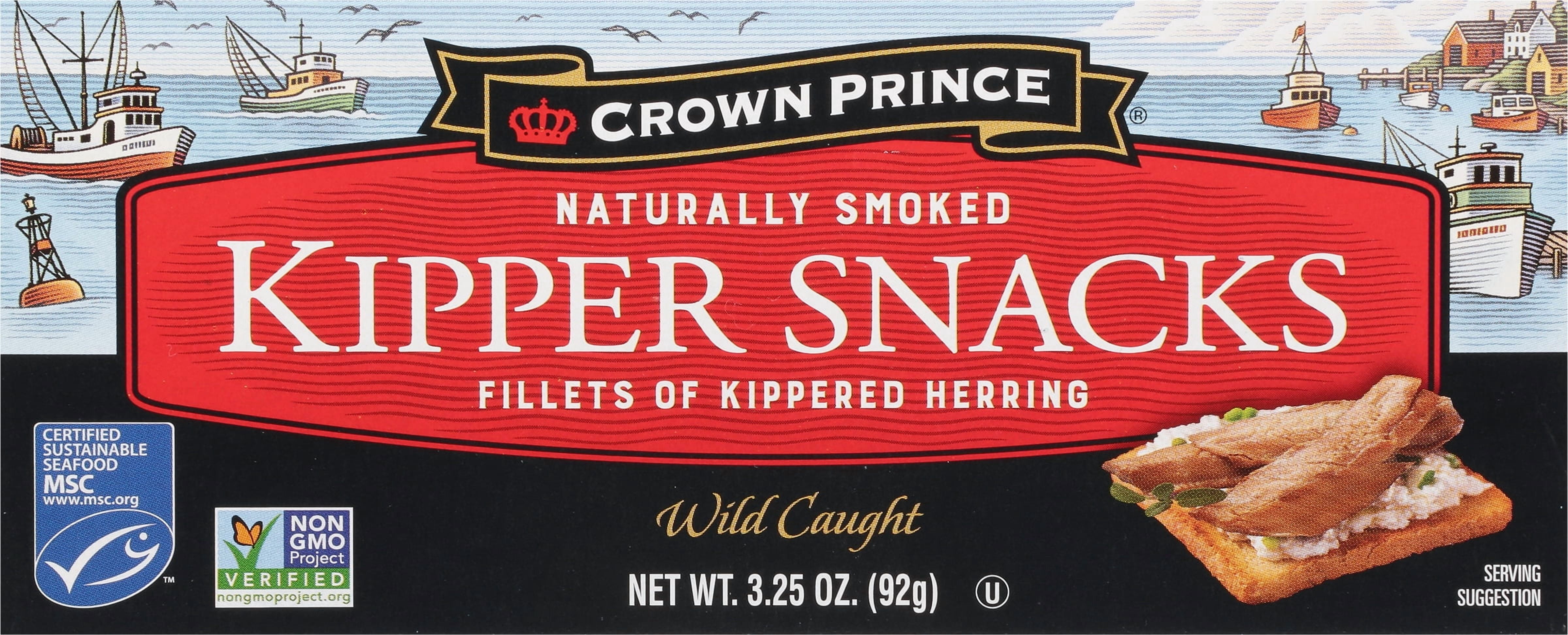 (2 pack) Crown Prince Kipper Snacks, Naturally Smoked, 3.25 oz Can