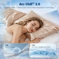 thumbnail image 2 of Aship Arc-Chill 3.0 Cooling Pillow Cases, Q-max >0.5 Jade-Infused Silky Pillowcase for Hair & Skin, Breathable & Moisture-Wicking, Hidden Zipper, Machine Washable, King 20''x36'', 2 Pack Champagne, 2 of 7