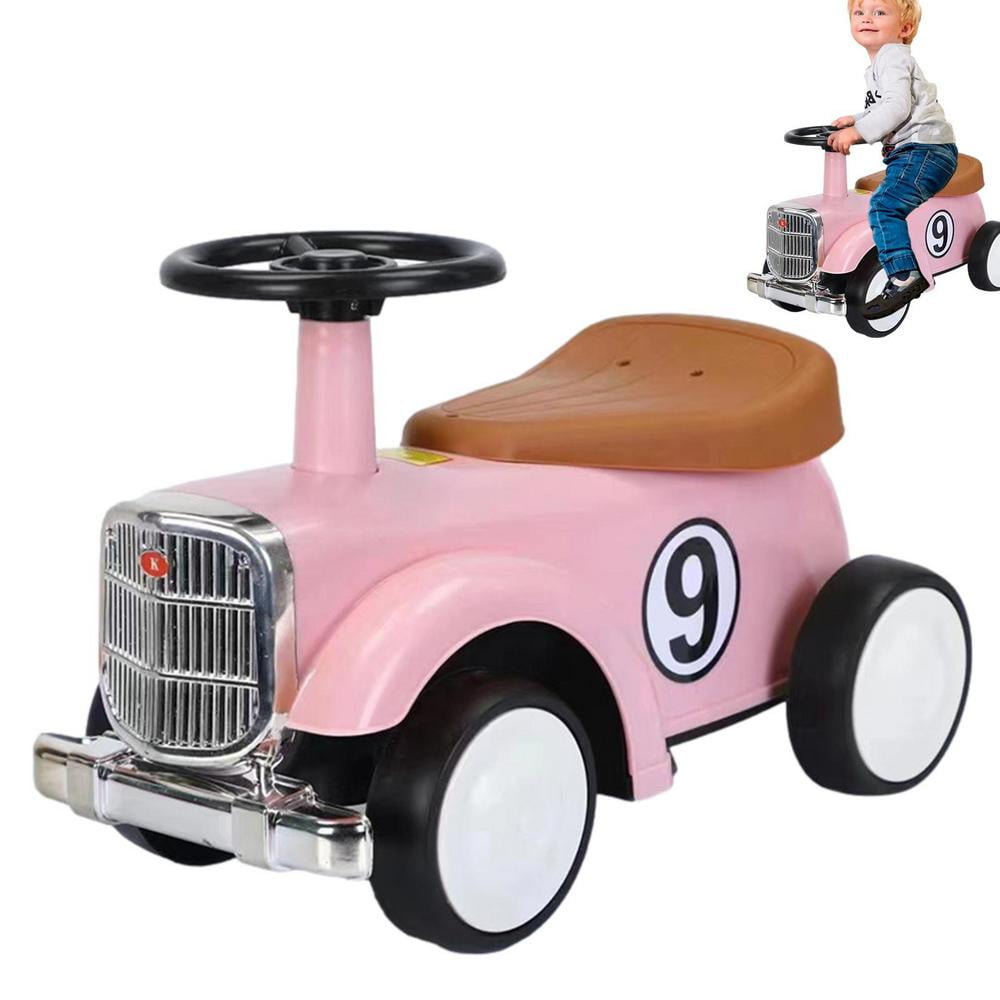 Erty Kids Ride On Toys Vintage Ride On Push Toy Car 3 In 1 Kids Car With AntiRollover Wheels