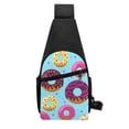 thumbnail image 3 of Disketp Sling Backpack,Multipurpose Crossbody Shoulder Bag Travel Hiking Daypack-Donuts, 3 of 6