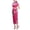 A-Hot Pink286, variant on Women's Floral Print Cheongsam Short Sleeve Mandarin Collar Maxi Dress Traditional Chinese Formal Event Dress