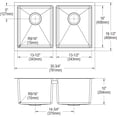 thumbnail image 2 of Elkay Efru311810tfc Crosstown 30-3/4" Undermount Double Basin Stainless Steel Kitchen Sink, 2 of 7