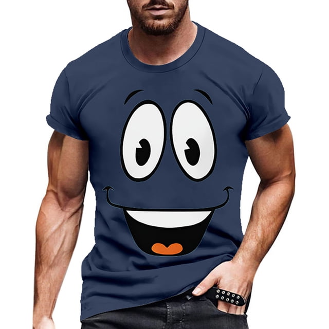 Xdzjlr T-Shirt Homme Manches Courtes Col Rond Tee Intérieur Extérieur Léger Élégant Chemise Homme,G