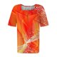 thumbnail image 3 of Fiudx Ofertas Flash Artículos En Oferta Camiseta Plisada de Manga Corta con Cuello Estampado para Mujer, 3 of 3