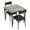Cement ash, variant on 3-Piece Industrial Dining Set for 2 with PU Upholstered Chairs, Compact Kitchen Table for Small Spaces & Breakfast Nooks