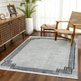 thumbnail image 3 of Grey Framed Area Rugs for Living Room Washable Rugs Boho Moroccan Area Rug Soft Neutral Geometric Bohemian Carpet Distressed Indoor Rug for Bedroom Dining Room Office Foldable Nonslip Rug, 3 of 9