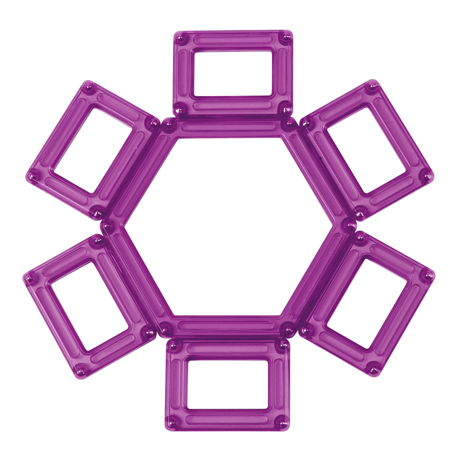 Magformers Inspire Clear 30 Pieces Pink and Purple Magnetic Geometric tiles STEM Toy Ages 3 Walmart