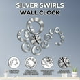 thumbnail image 3 of Accent Collection Silver Swirls DIY 3D Wall Clock Kit, Silent & Frameless, 3 of 5
