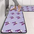 thumbnail image 2 of Kitchen Rugs Sets Of 2,Purple Boston Terrier Puppy Anti Fatigue Kitchen Mat Rugs Non Slip Washable,Decorative Kitchen Floor Mats for Kitchen,Sink,Laundry,17"x47"+17"x47", 2 of 5