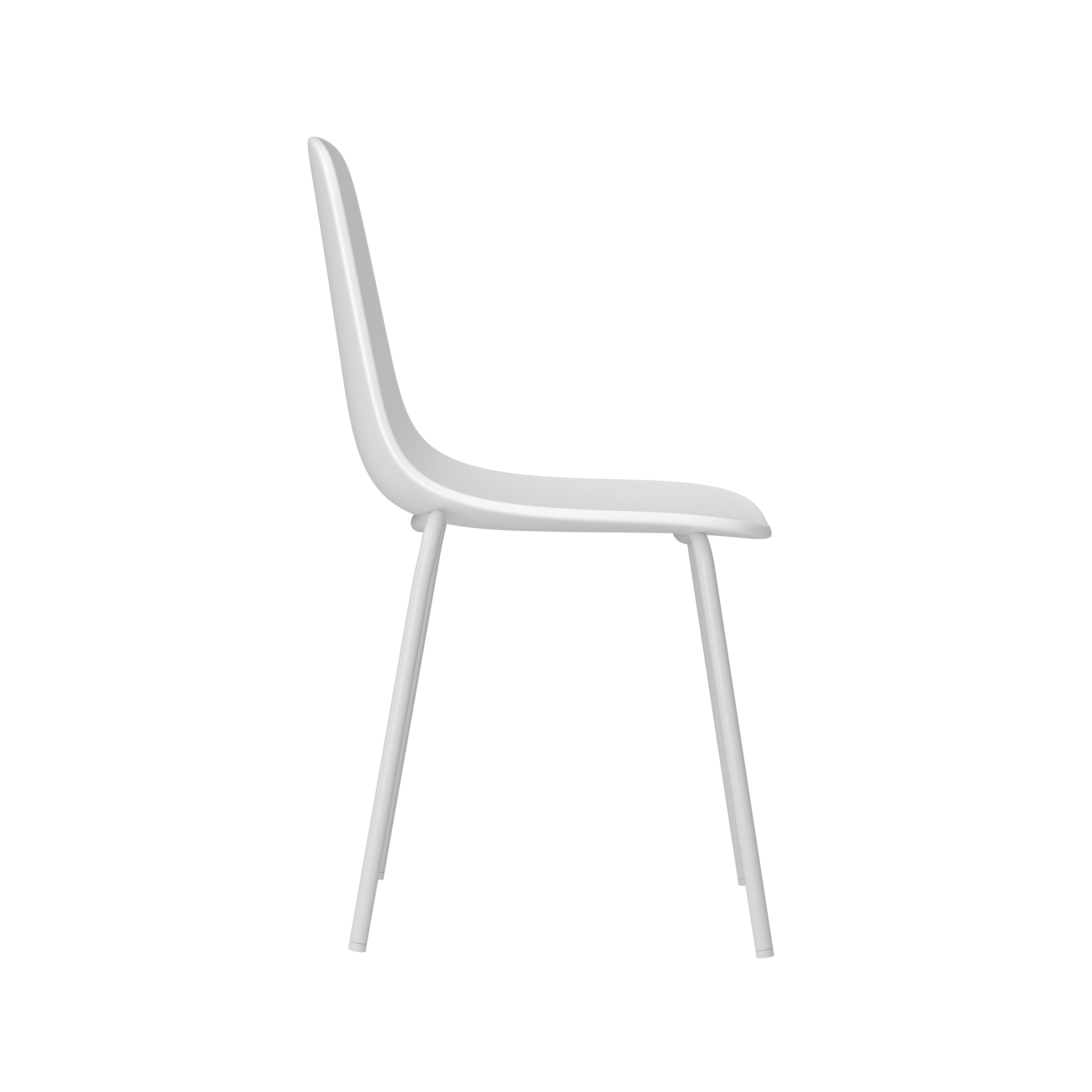 Mainstays Modern Stackable Dining Chairs, Set of 4, White