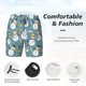 thumbnail image 3 of Fotbe Snowflake Scarf Snowman Traje de Baño para Hombre – Shorts de Natación de Secado Rápido con Forro y Bolsillos-Large, 3 of 6