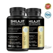 (2 Pack) IMATCHME Pure Himalayan Shilajit Capsules 500mg - 2x120 Pills - Gold Grade Wellness, Energy & Vitality Supplement, Immune Support