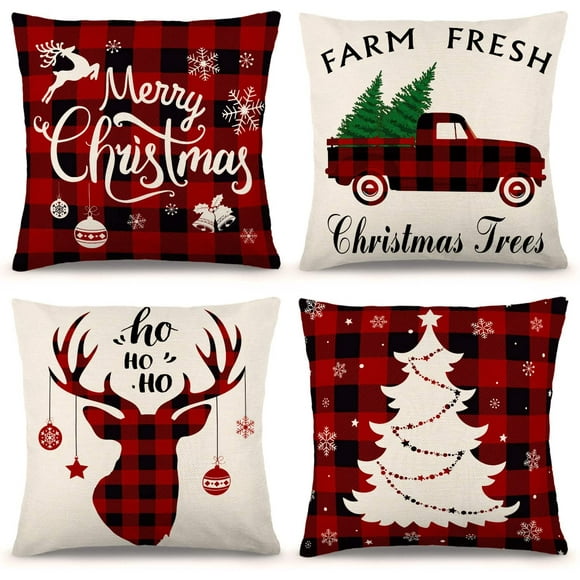 Outdoor Buffalo Plaid Pillows