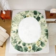 thumbnail image 5 of Manfei Girls Chic Floral Blossoms 4pcs Bed Sheets,Spring Graden King Sheets,Green White Super Cozy Sheet Set,Breathable Home Decor, 5 of 7